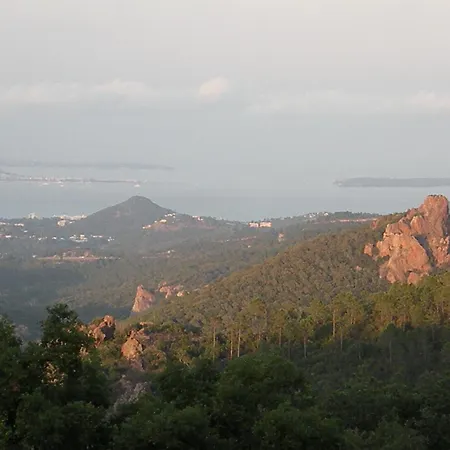 Chambre Luxueuse Au Calme Avec Vue Panoramique Sur La Baie De Cannes Et L Esterel Immense Piscine 3*